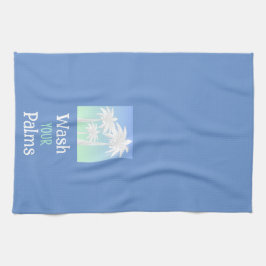 Palm Tree Was uw Palms Beach Island Blue Ombre Theedoek