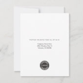 Palm Tree Waterverf Business Kerstfeestdag Notitiekaartje (Achterkant)