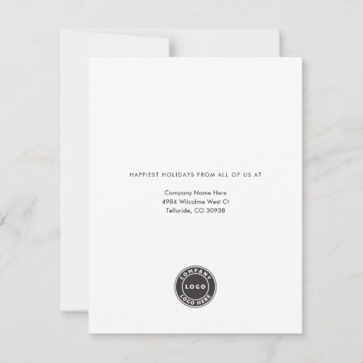 Palm Tree Waterverf Business Kerstfeestdag Notitiekaartje (Achterkant)