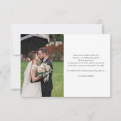 Palm Tree Waterverf Foto Bruiloft Bedankkaart (Achterkant)