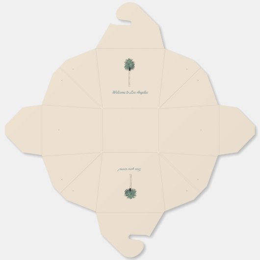 Palm Tree Wedding Bedankdoosjes (Ongevouwen)