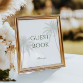  Palm Tree Wedding Guest Book Poster