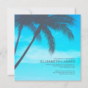 Palm Tree Wedding Invitations Kaart