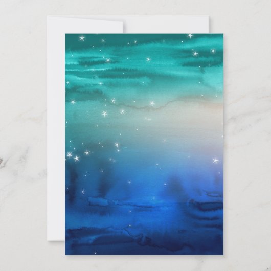 Palm Tree Wedding Invitations | Tropische Sjablone Kaart (Achterkant)