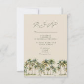 Palm Tree Wedding RSVP Tropical Destination coast (Achterkant)