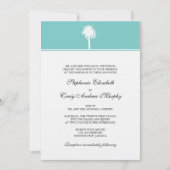 Palm Tree Wedding-uitnodiging Kaart (Voorkant)