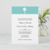 Palm Tree Wedding-uitnodiging Kaart (Staand voorkant)