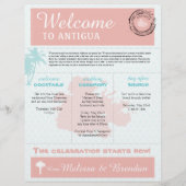 Palm Tree Wedding Welcome Letter for Antigua (Voorkant)