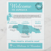 Palm Tree Wedding Welcome Letter for Jamaica (Voorkant)