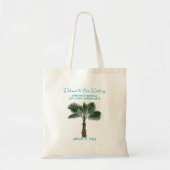 Palm Tree Wedding Welkom gasten Canvas tas (Voorkant)