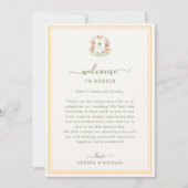 Palm Tree Wedding Welkomstbrief reisschema Kaart (Voorkant)