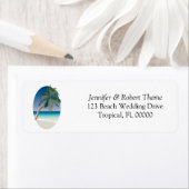 Palm Tree Weddings Uitnodigen adreslabel uit Etiket (Insitu)