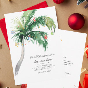 Palm Tree Wij Hebben Kerst Verhuisd Aankondiging