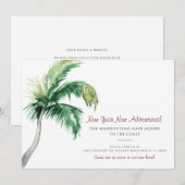 Palm Tree Wijziging van adres Bewegende aankondigi Feestdagenkaart (Voorkant / Achterkant)