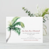 Palm Tree Wijziging van adres Bewegende aankondigi Feestdagenkaart (Staand voorkant)