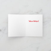 Palm Tree with Holiday Lights "Happy Holidays" Kaart (Binnen)