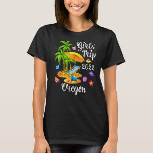 Palm Tree Zomer Vakantie Meisjes Trip 2022 Oregon T-shirt