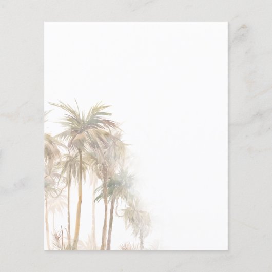 Palm Trees 80th Birthday Party Budget Invitation (Achterkant)