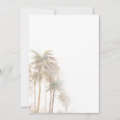 Palm Trees 80th Birthday Party Waterverf Kaart (Achterkant)