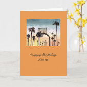 Palm Trees aanpasbare verjaardagskaart  Kaart (Gele Bloem)