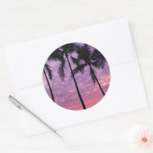 Palm Trees against Sky Ronde Sticker (Envelop)