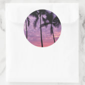Palm Trees against Sky Ronde Sticker (Tas)