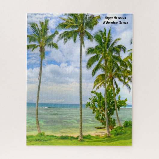 Palm Trees American Samoa.kerstcadeautjes Legpuzzel (Verticaal)