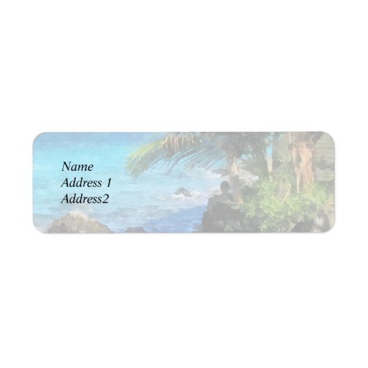Palm Trees and Beach St. Thomas VI Save the Date Etiket (Voorkant)
