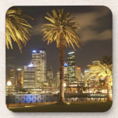 Palm Trees and CBD at Night, Sydney, New South Drankjes Onderzetter (Voorkant)