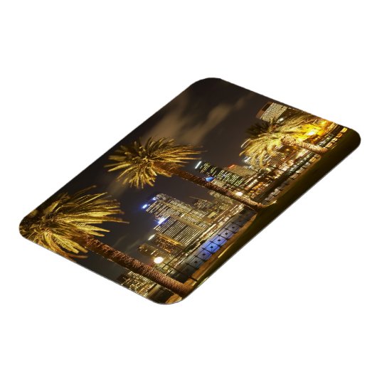 Palm Trees and CBD at Night, Sydney, New South Magneet (Linkerzijde)