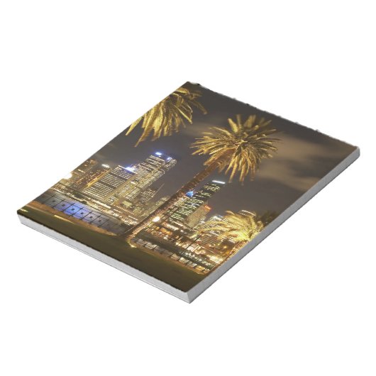 Palm Trees and CBD at Night, Sydney, New South Notitieblok (Linkerzijde)