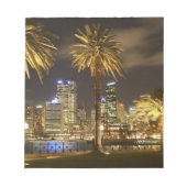 Palm Trees and CBD at Night, Sydney, New South Notitieblok (Voorkant)