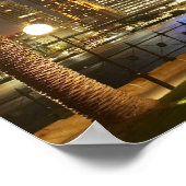 Palm Trees and CBD at Night, Sydney, New South Poster (Hoek)