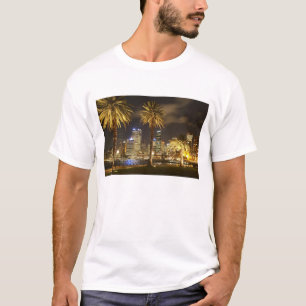 Palm Trees and CBD at Night, Sydney, New South T-shirt