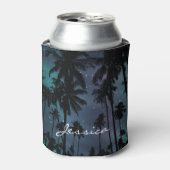 Palm Trees and Starry Night Sky Personalised Blikjeskoeler (Blikje Voorkant)