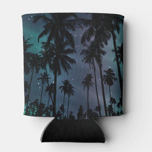 Palm Trees and Starry Night Sky Personalised Blikjeskoeler (Achterkant)