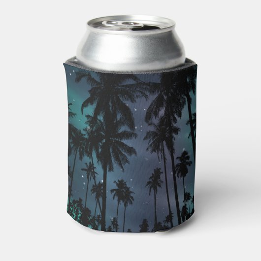 Palm Trees and Starry Night Sky Personalised Blikjeskoeler (Blikje Achterkant)