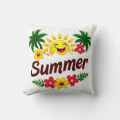 Palm Trees and Sunshine Cushion Kussen (Voorkant)