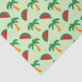Palm Trees and Watermelon Tropical Pattern Tissuepapier (Detail)