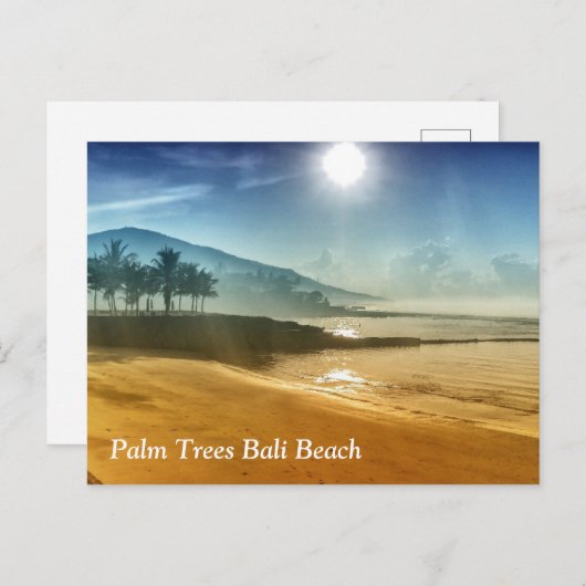 Palm Trees Bali Beach Briefkaart (Voorkant / Achterkant)
