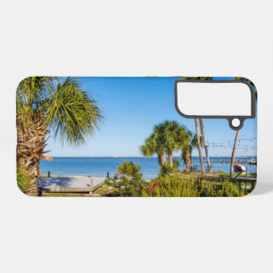 Palm Trees Bayside Ochtend Samsung Telefoon Case Galaxy Hoesje