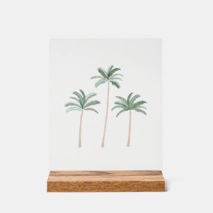 Palm Trees Beach Art Acryl Bord