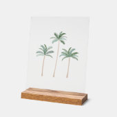 Palm Trees Beach Art Acryl Bord (Hoek)