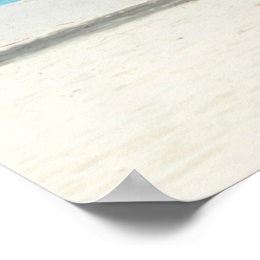 Palm Trees Beach Blue Zee Sky Sunny Day Poster (Hoek)