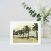 Palm Trees Beach Briefkaart (Staand voorkant)