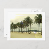 Palm Trees Beach Briefkaart (Voorkant / Achterkant)