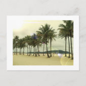 Palm Trees Beach Briefkaart (Voorkant)