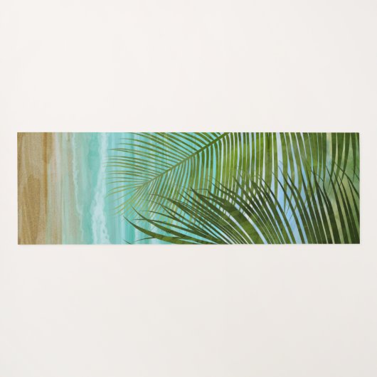 Palm Trees Beach Personalized Yoga Mat (Achterkant (horizontaal))