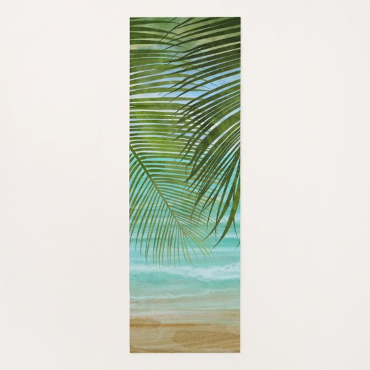 Palm Trees Beach Personalized Yoga Mat (Achterkant)