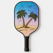 Palm Trees Beach Pickleball Paddle (Voorkant)